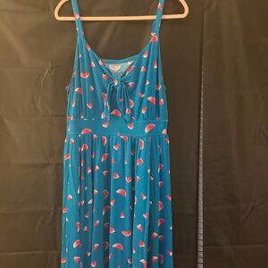 Watermelon front tie dress